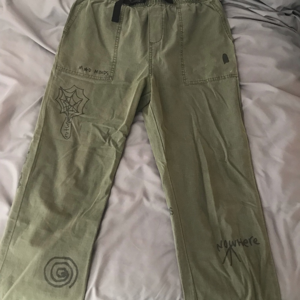 MISFIT Green printed dandy pants